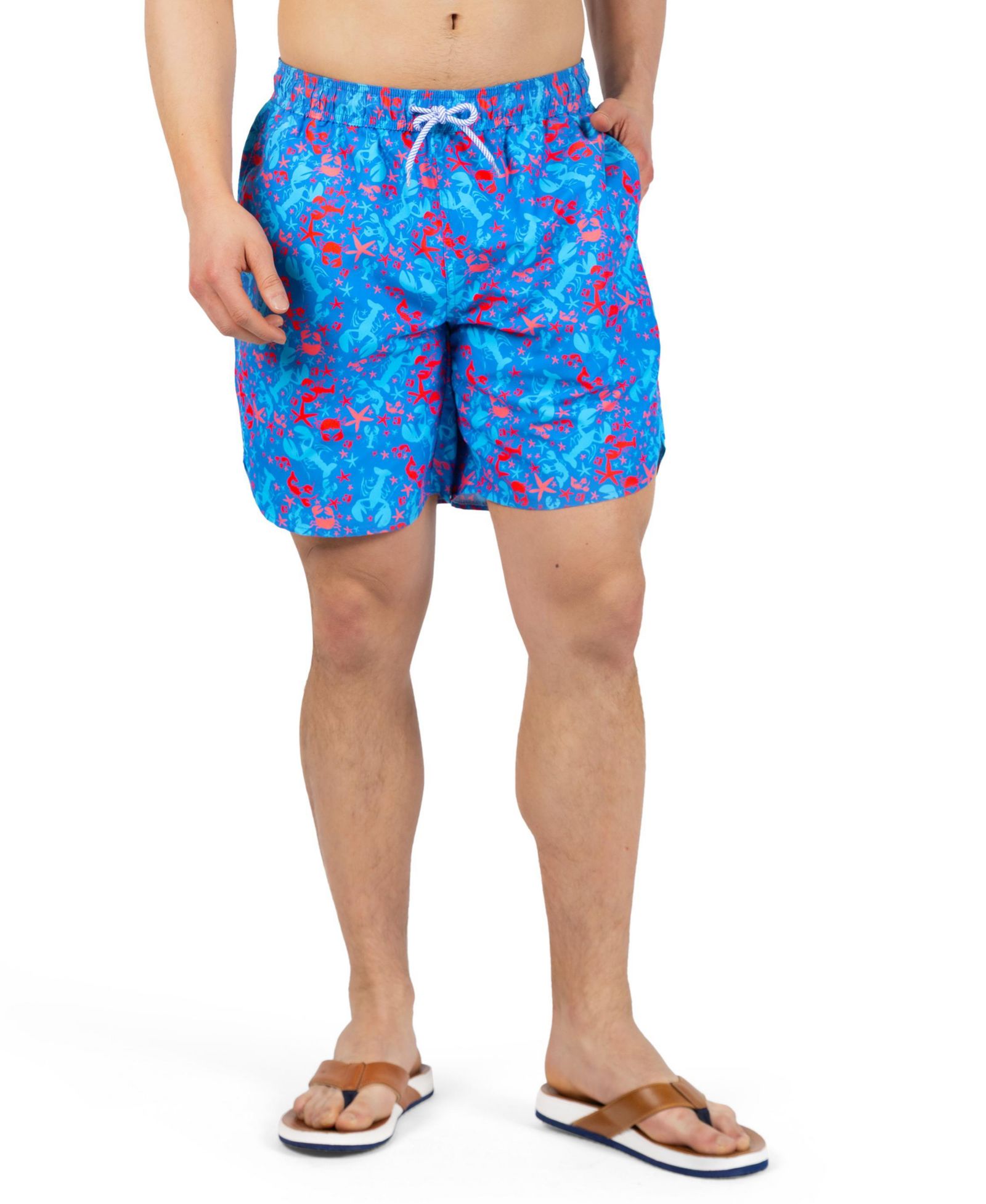 Tailorbyrd Men's Lobsters Printed Swim Shorts