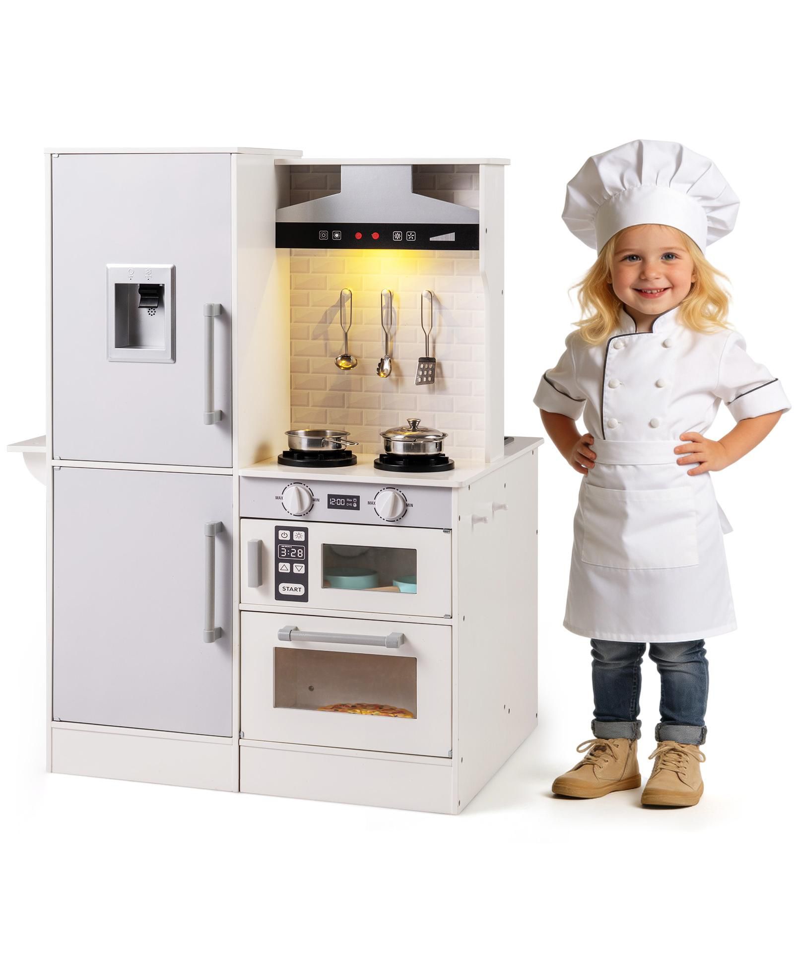 Детская игровая кухня Mecale с диспенсером для воды и вытяжкой