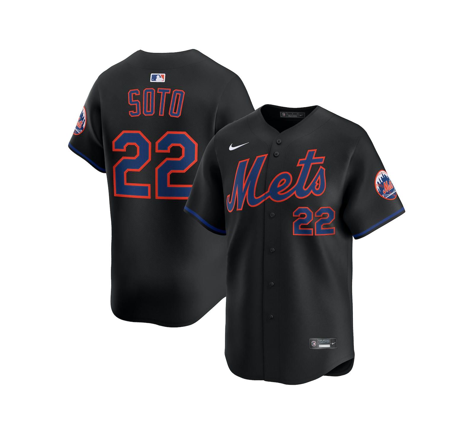 Мужская джерси Nike Juan Soto New York Mets Alternate Limited Player, черная