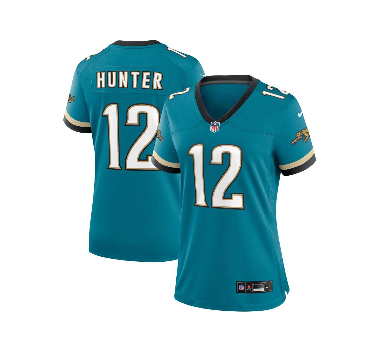 Женская игровая джерси Nike Travis Hunter Teal Jacksonville Jaguars Alternate 2 Prowler Throwback