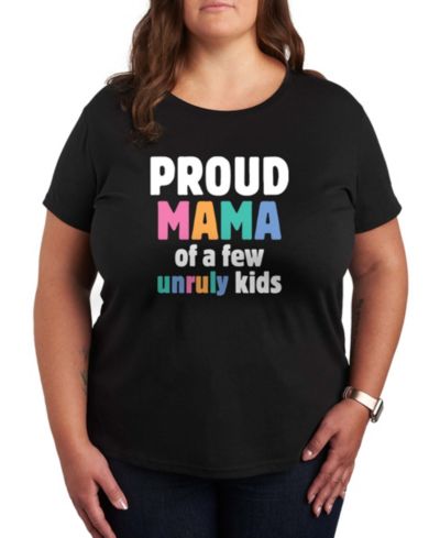 Hybrid Apparel Plus Size Instant Message Proud Mama Short-Sleeve Graphic T-Shirt
