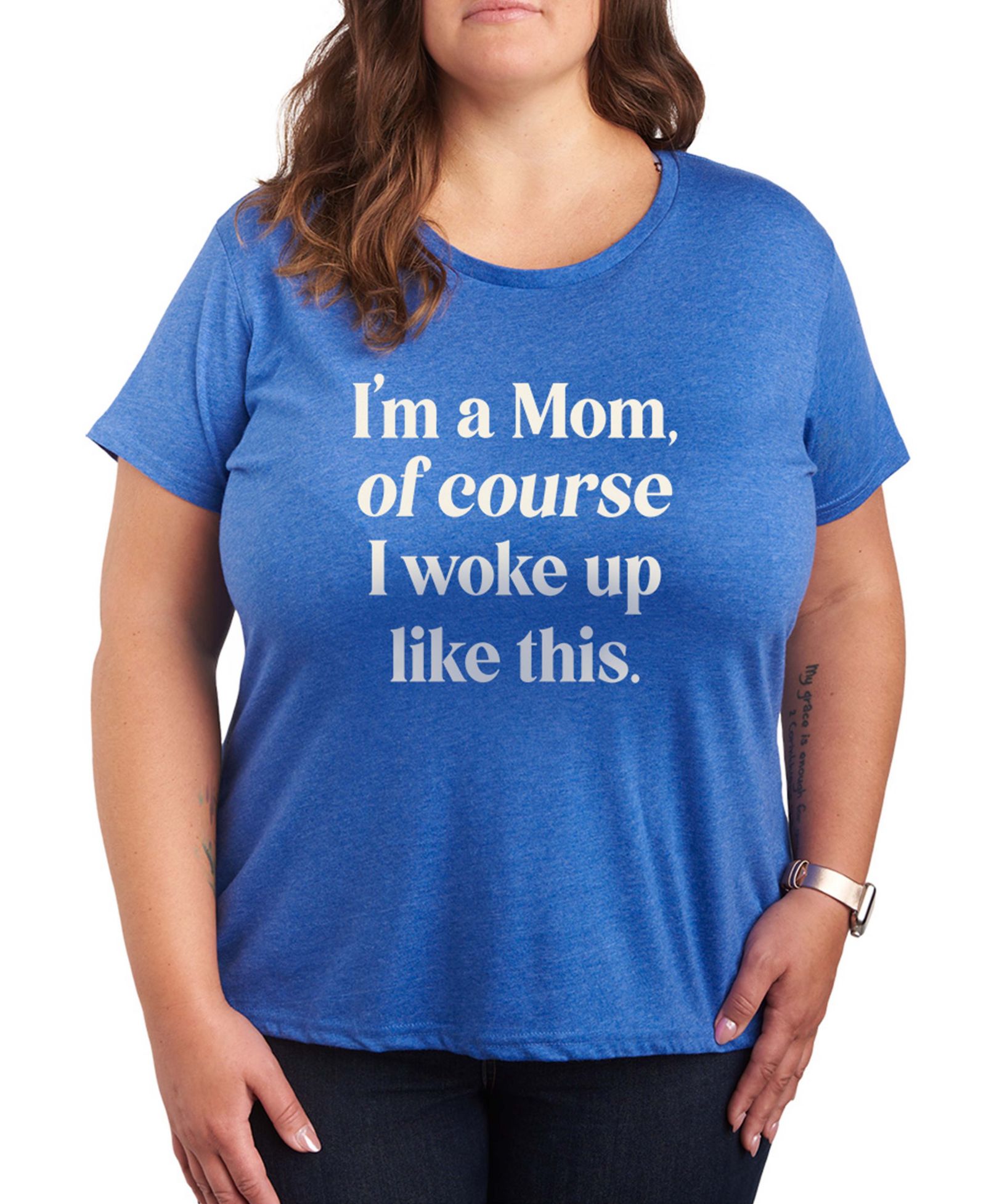 Hybrid Apparel Plus Size футболка с принтом I'm Mom Of Course Woke Up Like This