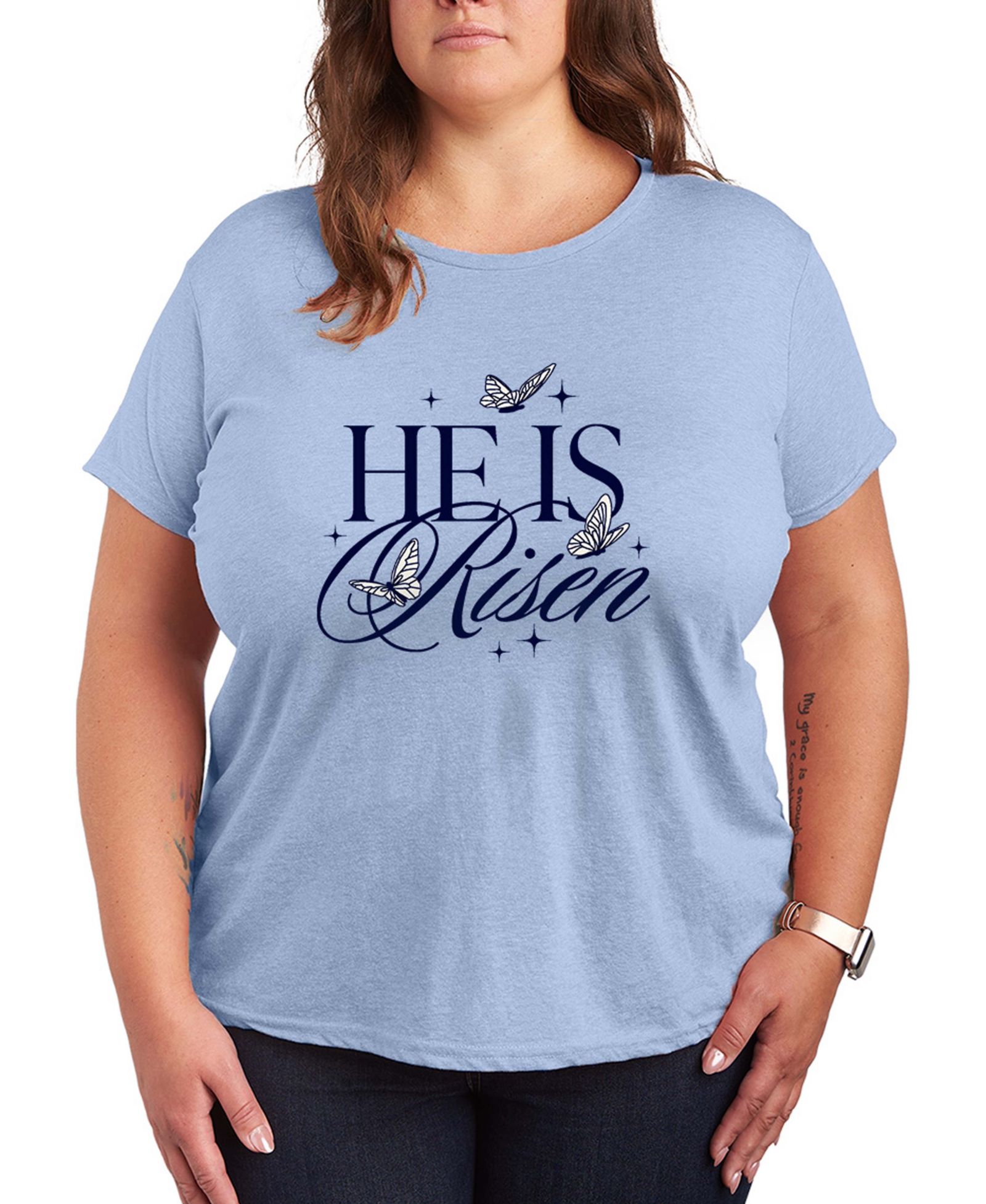 Hybrid Apparel Футболка с коротким рукавом Plus Size Instant Message He Is Risen