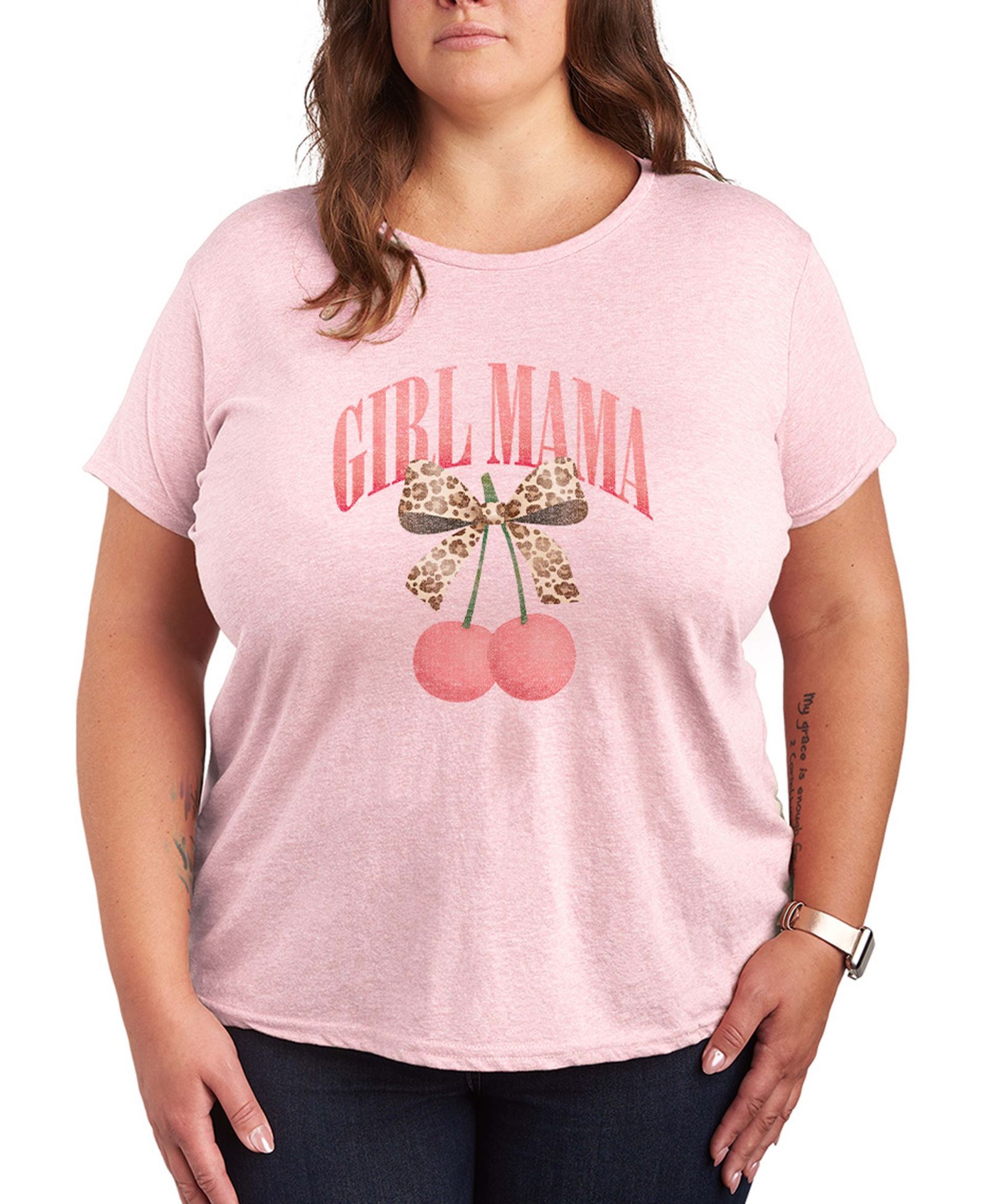 Hybrid Apparel Футболка Plus Size Instant Message Girl Mama Cherries Graphic T-Shirt