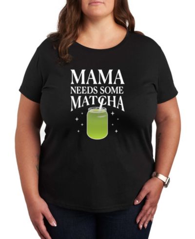 Женская футболка Hybrid Apparel Plus Size Instant Message Mama Needs Matcha