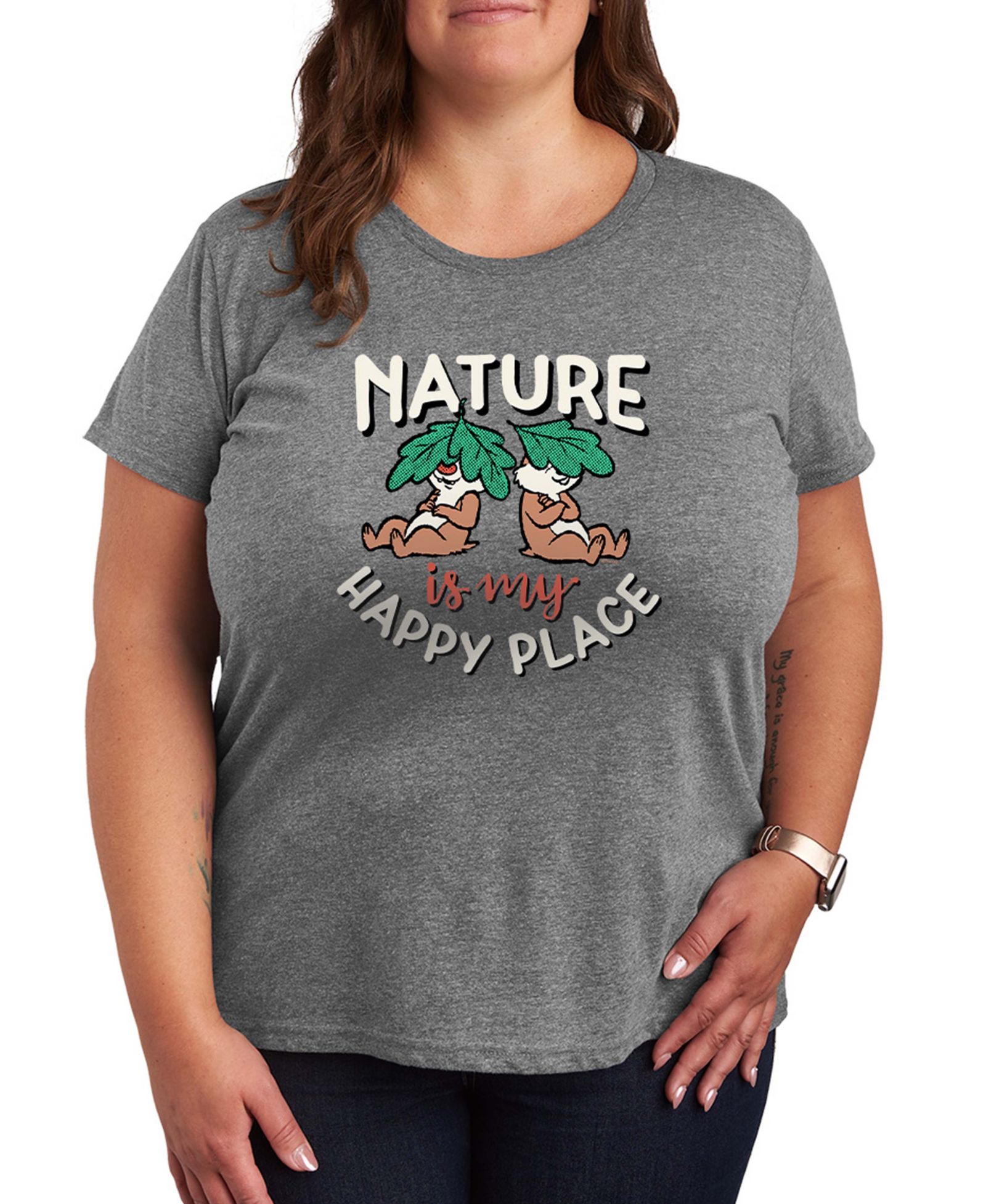 Мужская футболка Hybrid Apparel Plus Size Disney Nature My Happy Place Short-Sleeve Graphic