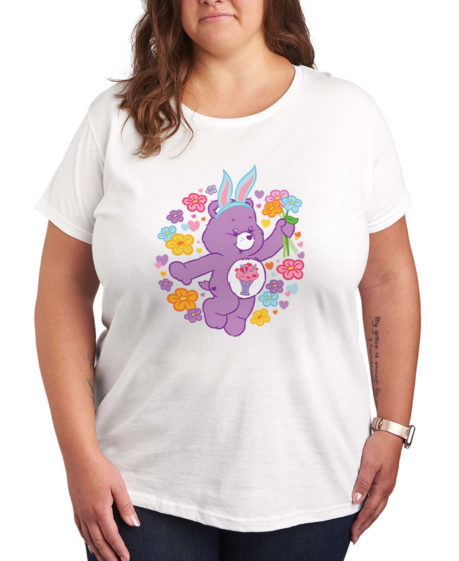 Футболка Plus Size Hybrid Apparel Care Bears Bunny Bear Short-Sleeve Graphic
