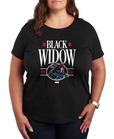 Hybrid Apparel Plus Size футболка с графическим принтом Black Widow Collegiate, черная