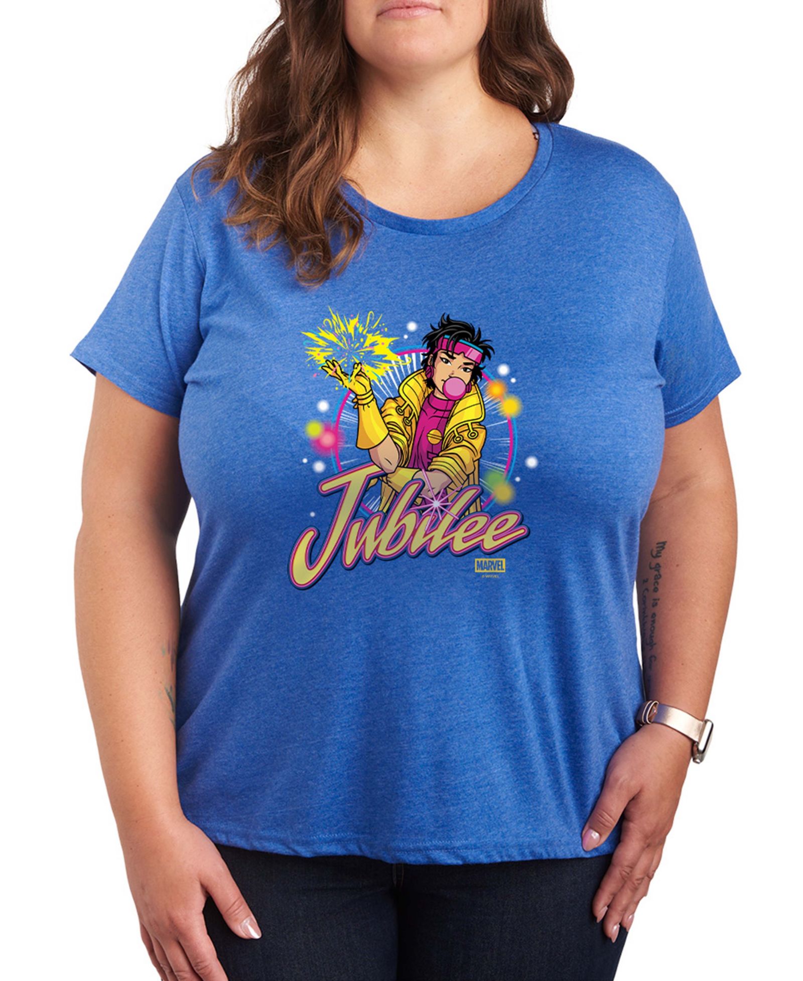 Графическая футболка Hybrid Apparel Plus Size с логотипом X-Men Jubilee, короткий рукав