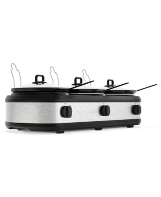 Chefman 2.5-Quart Each Triple Slow Cooker and Buffet Server