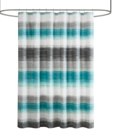 Madison Park Essentials Saben Stripe Print Shower Curtain, 72" x 72"
