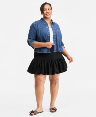 Юбка On 34th Trendy Plus Size High-Rise Drop-Waist Bubble-Hem