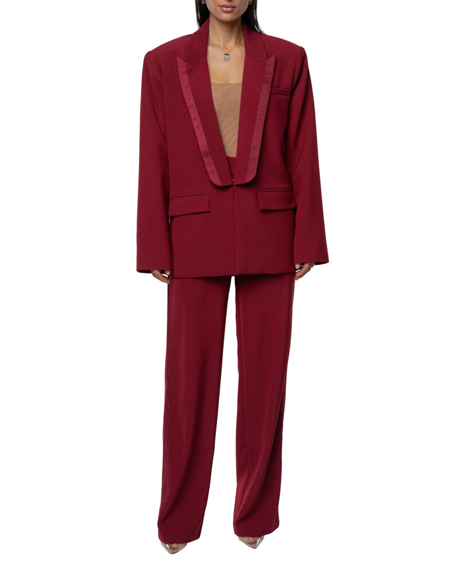 JLUXLABEL Women's Suite Life Woven Blazer