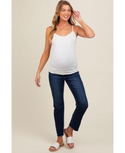 Pinkblush Женские узкие прямые джинсы с неровным краем, Navy Blue