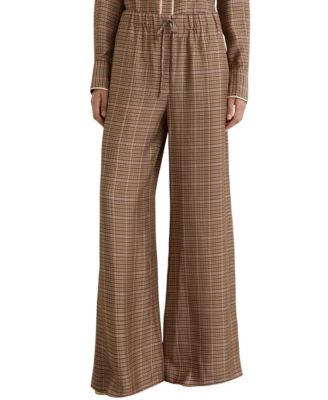 Reiss Women's Minnie Wide-Leg Check Trousers