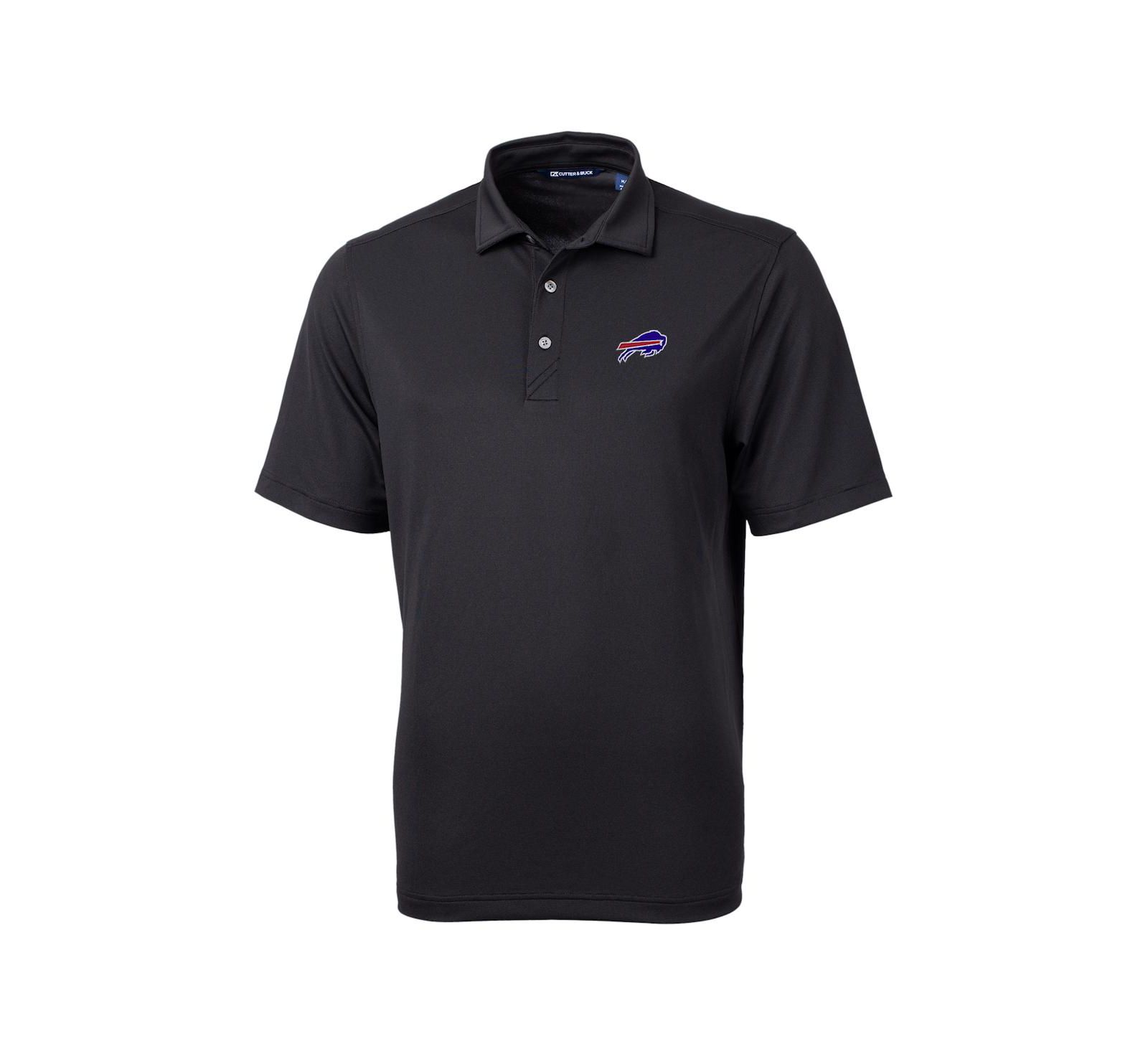 Cutter & Buck Men's Black Buffalo Bills Virtue Eco Pique Polo Shirt