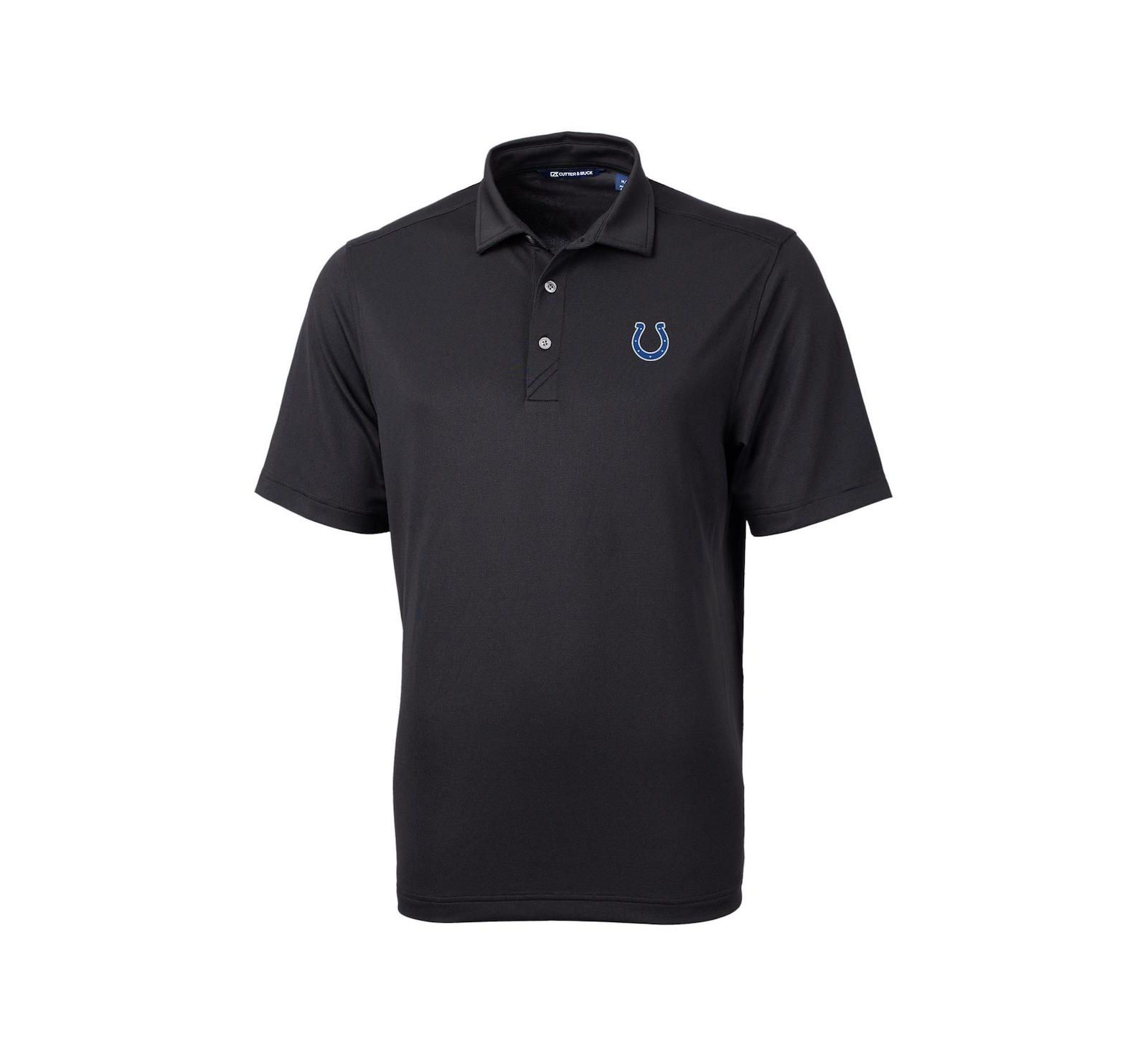 Cutter & Buck Men's Black Indianapolis Colts Virtue Eco Pique Polo Shirt