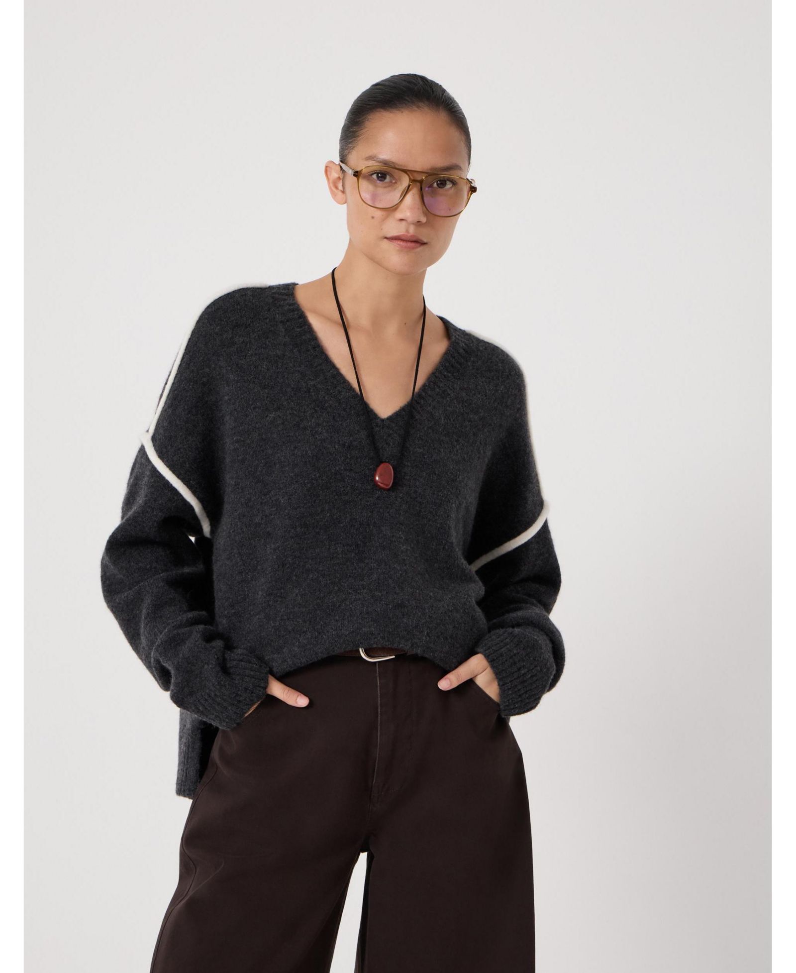 Hush свитер Billie Wool Blend V Neck, Женский