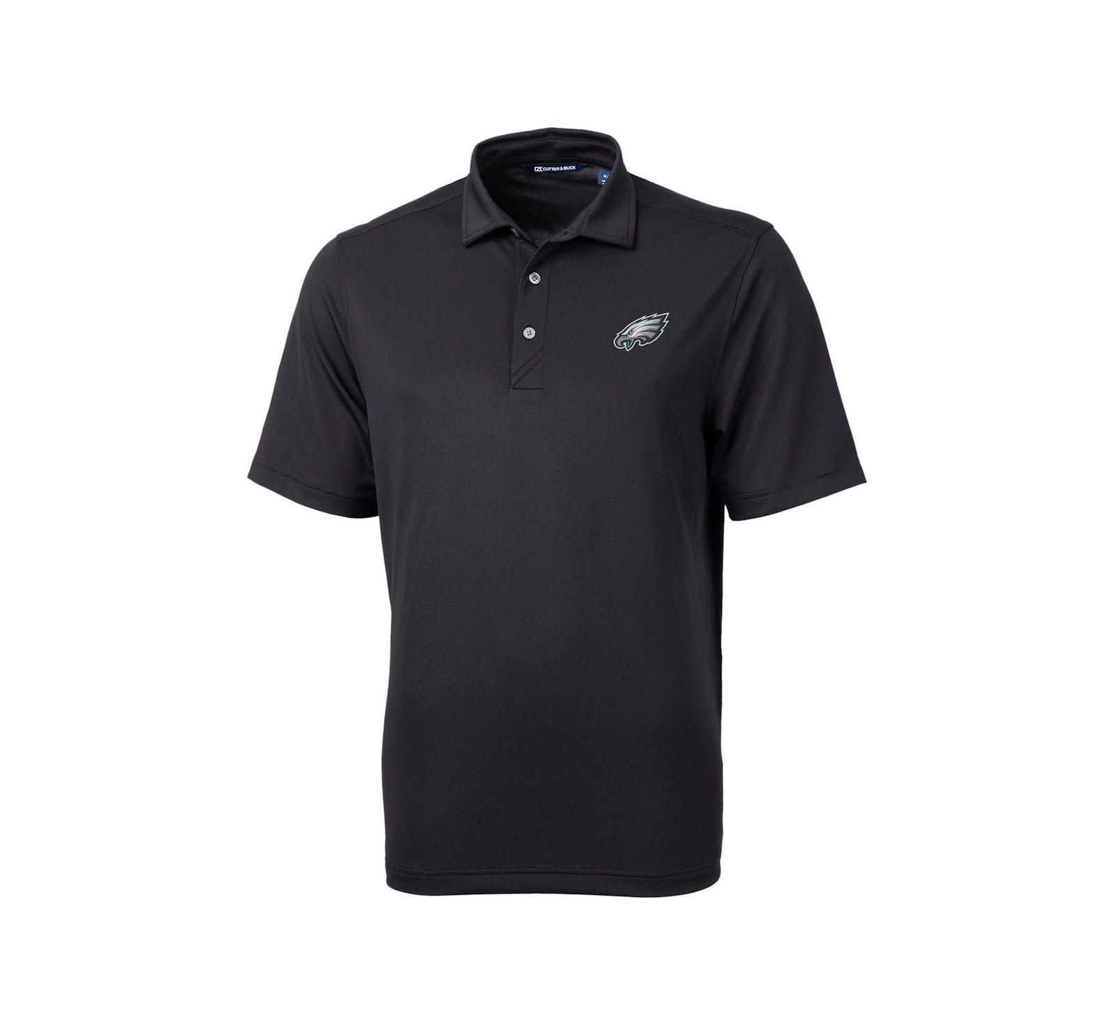 Cutter & Buck Men's Black Philadelphia Eagles Virtue Eco Pique Polo Shirt
