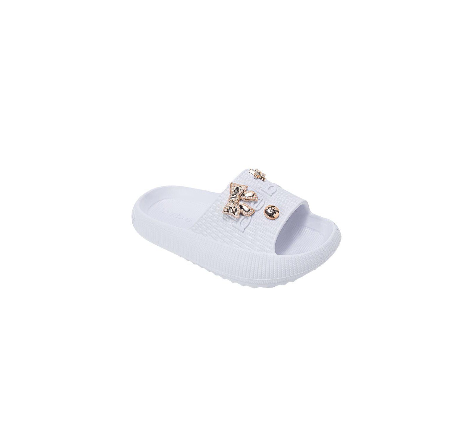 Bebe Детский EVA Slide – Lightweight Comfy Slide Sandals with Metal Charms