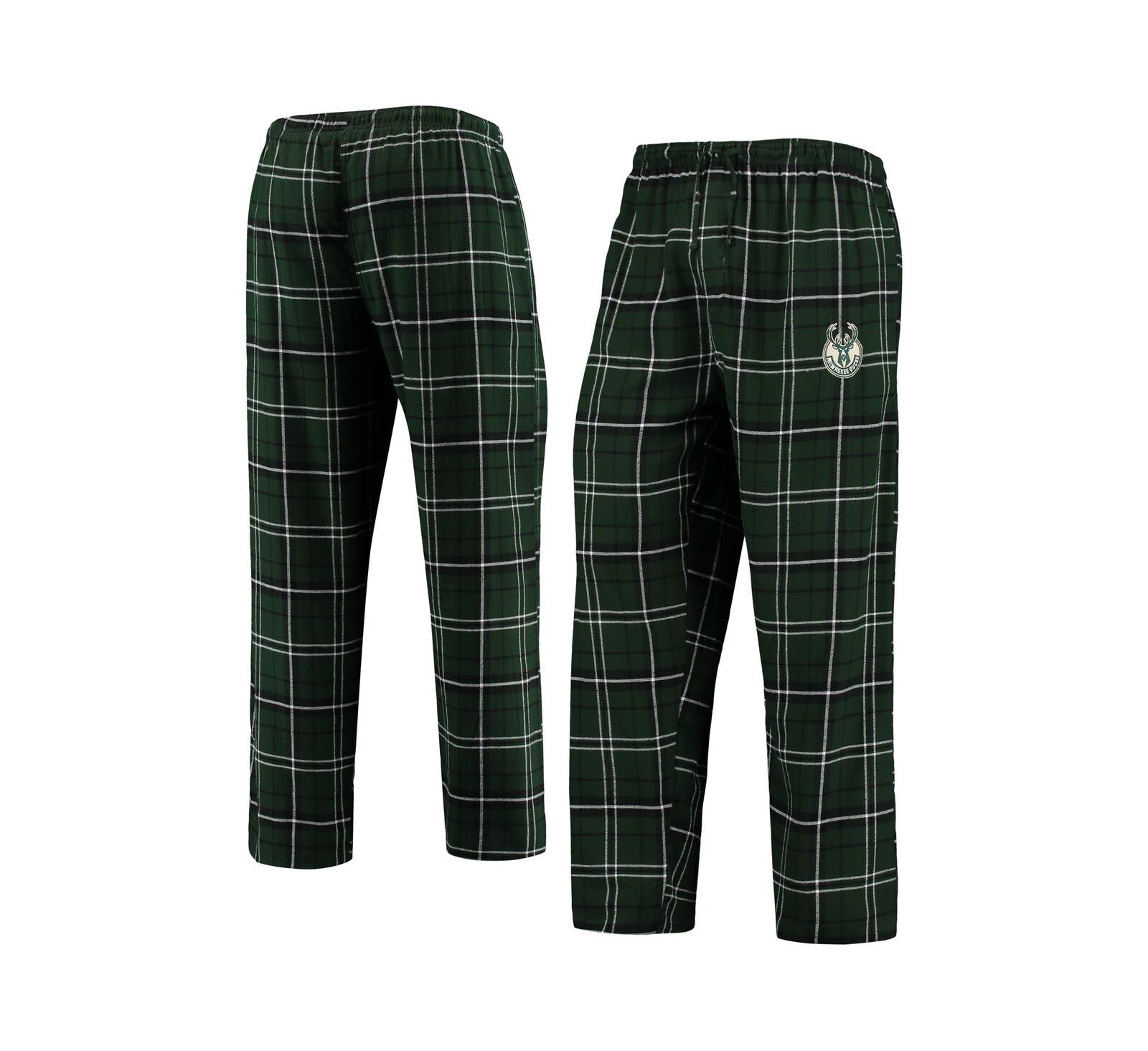 Concepts Sport Men's Hunter Green/Black Milwaukee Bucks Ultimate Plaid Flannel Pants