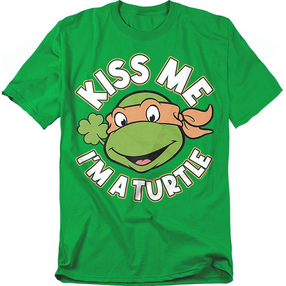 Мужская футболка Teenage Mutant Ninja Turtles St. Patrick's Day Kiss Me