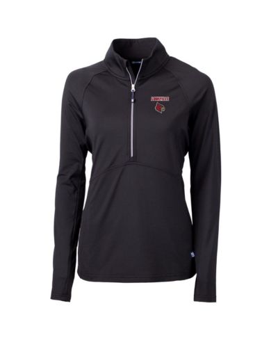 Cutter & Buck Women's Black Louisville Cardinals Adapt Eco Knit Half-Zip Pullover Jacket