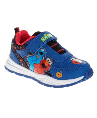 Sesame Street Cookie Monster Light Up Hook & Loop Fashion Sneaker Kids' Easy Hook & Loop Fun Character Design Play Ready Durable