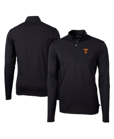 Cutter & Buck Men's Black Tennessee Volunteers Virtue Eco Pique Quarter-Zip Jacket