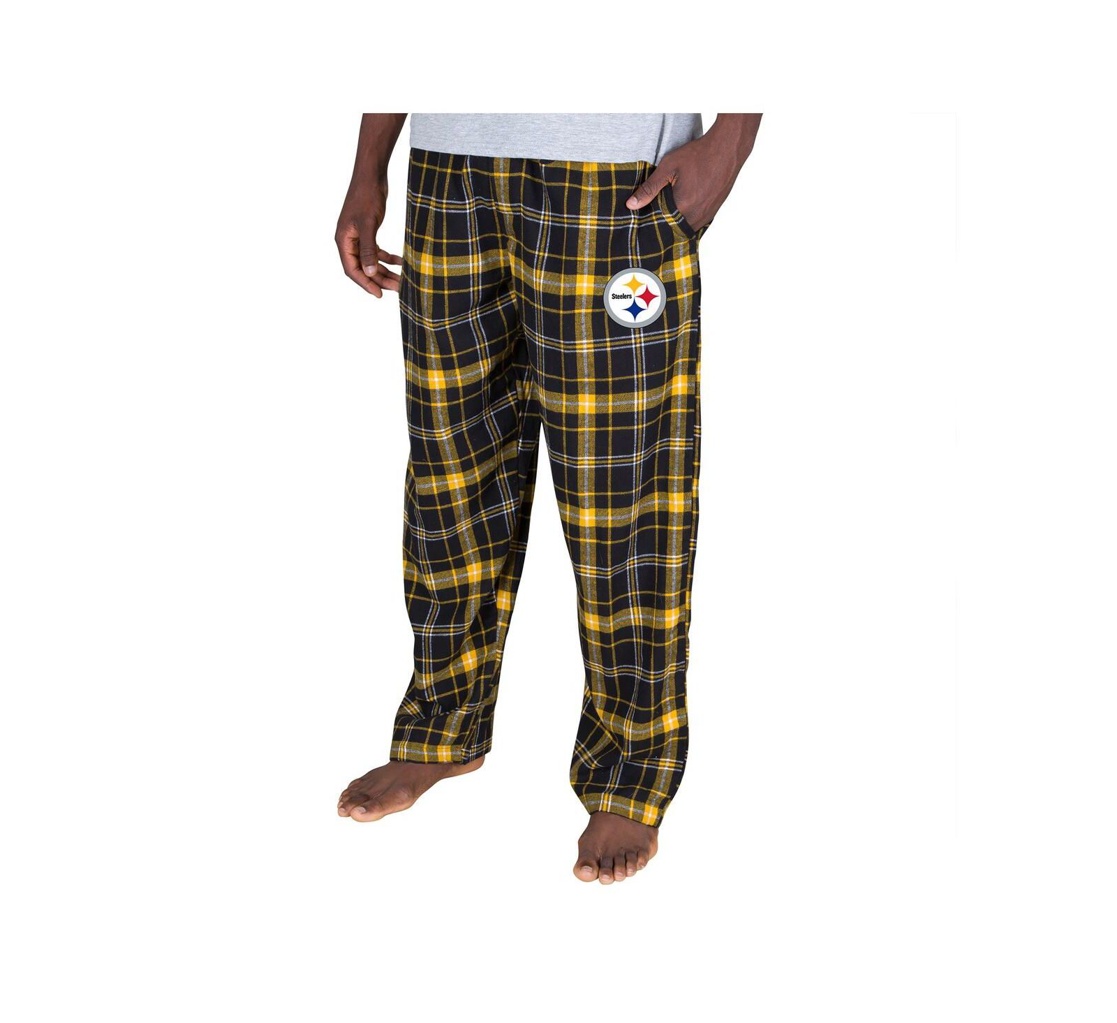 Мужские брюки Concepts Sport Black Pittsburgh Steelers Ultimate Plaid Flannel