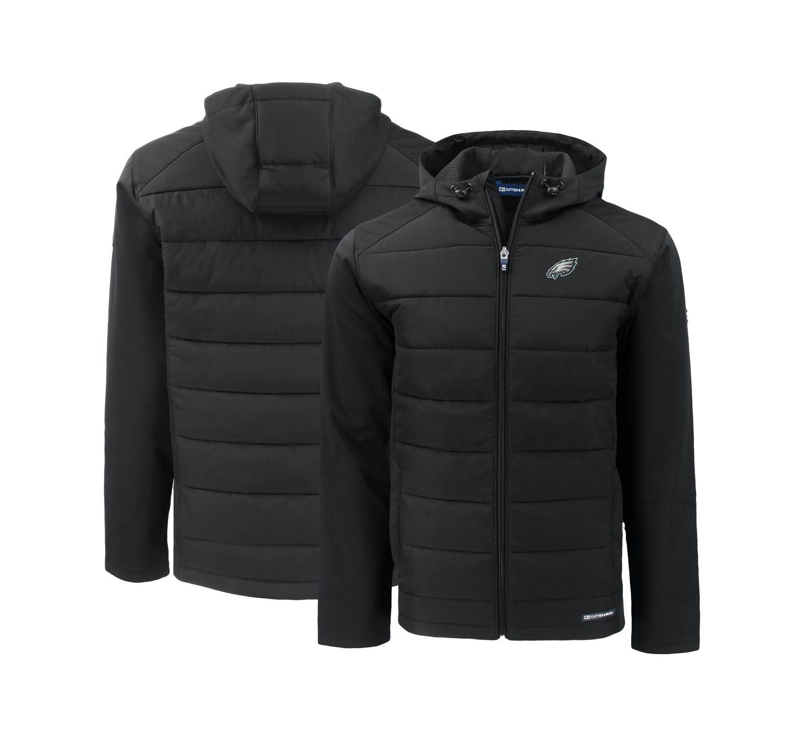 Cutter & Buck Мужской гибридный ветрозащитный жакет Philadelphia Eagles Black