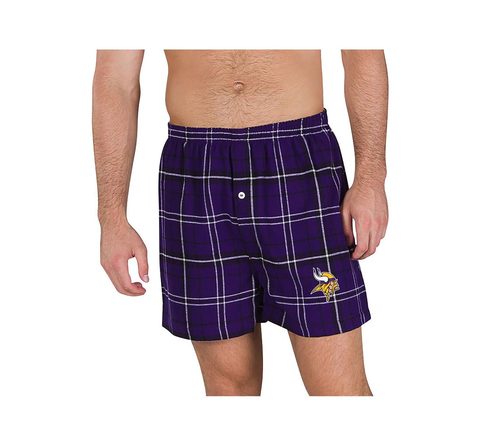 Мужские боксеры Concepts Sport Minnesota Vikings Ultimate Flannel Purple/Black
