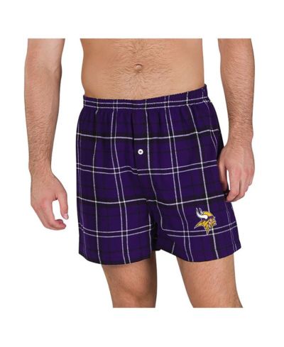 Мужские боксеры Concepts Sport Minnesota Vikings Ultimate Flannel Purple/Black