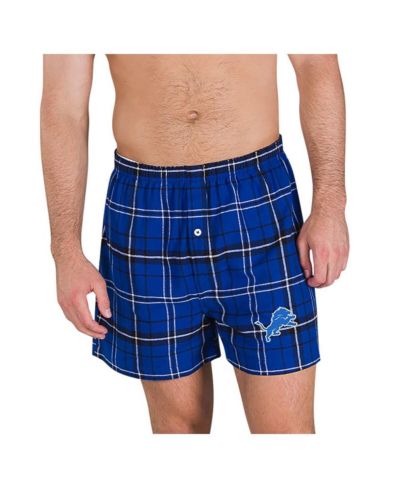Мужские боксеры Concepts Sport Blue/Black Detroit Lions Ultimate Flannel