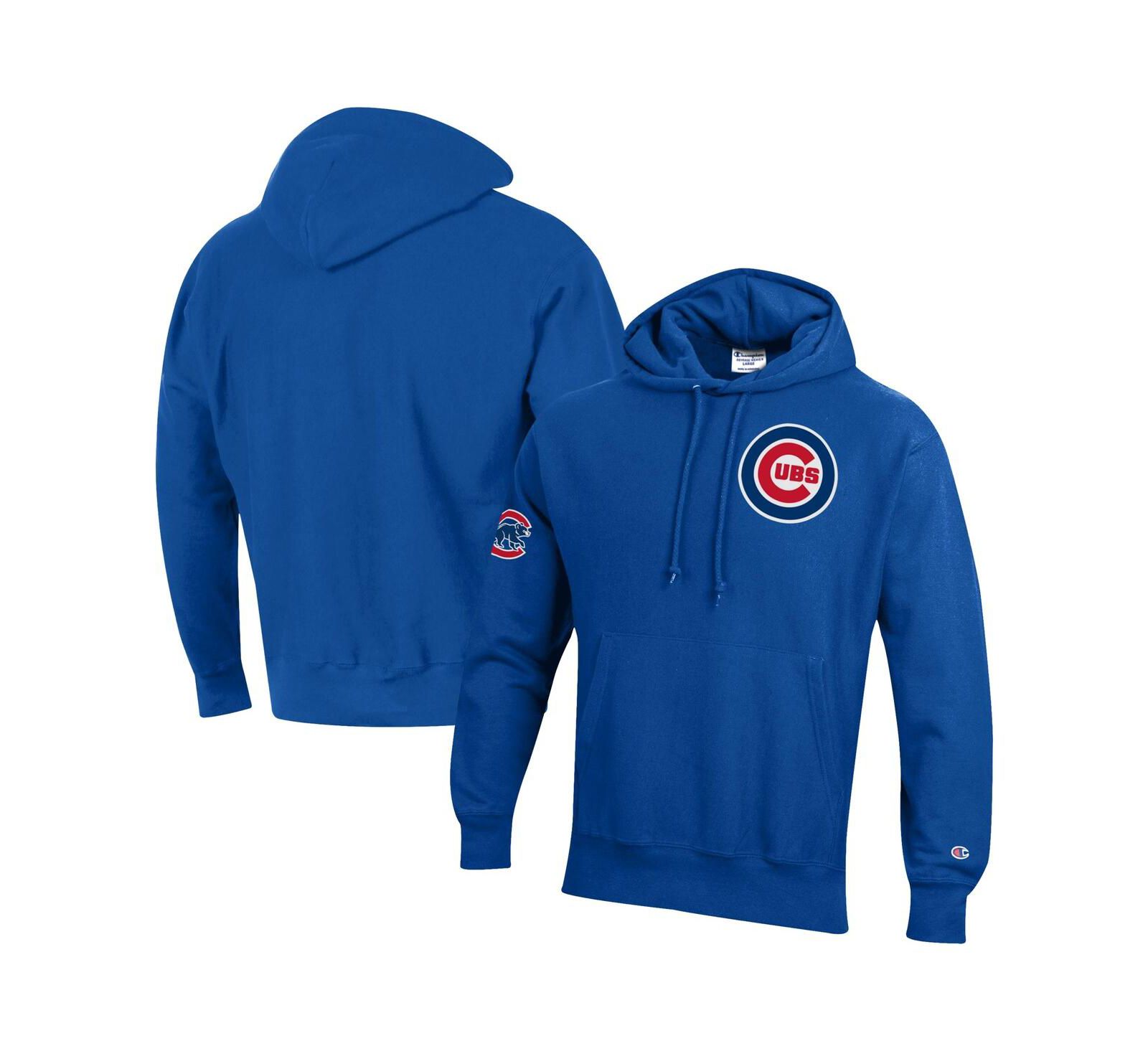 Мужское худи Champion Royal Chicago Cubs Reverse Weave Chenille Hoodie