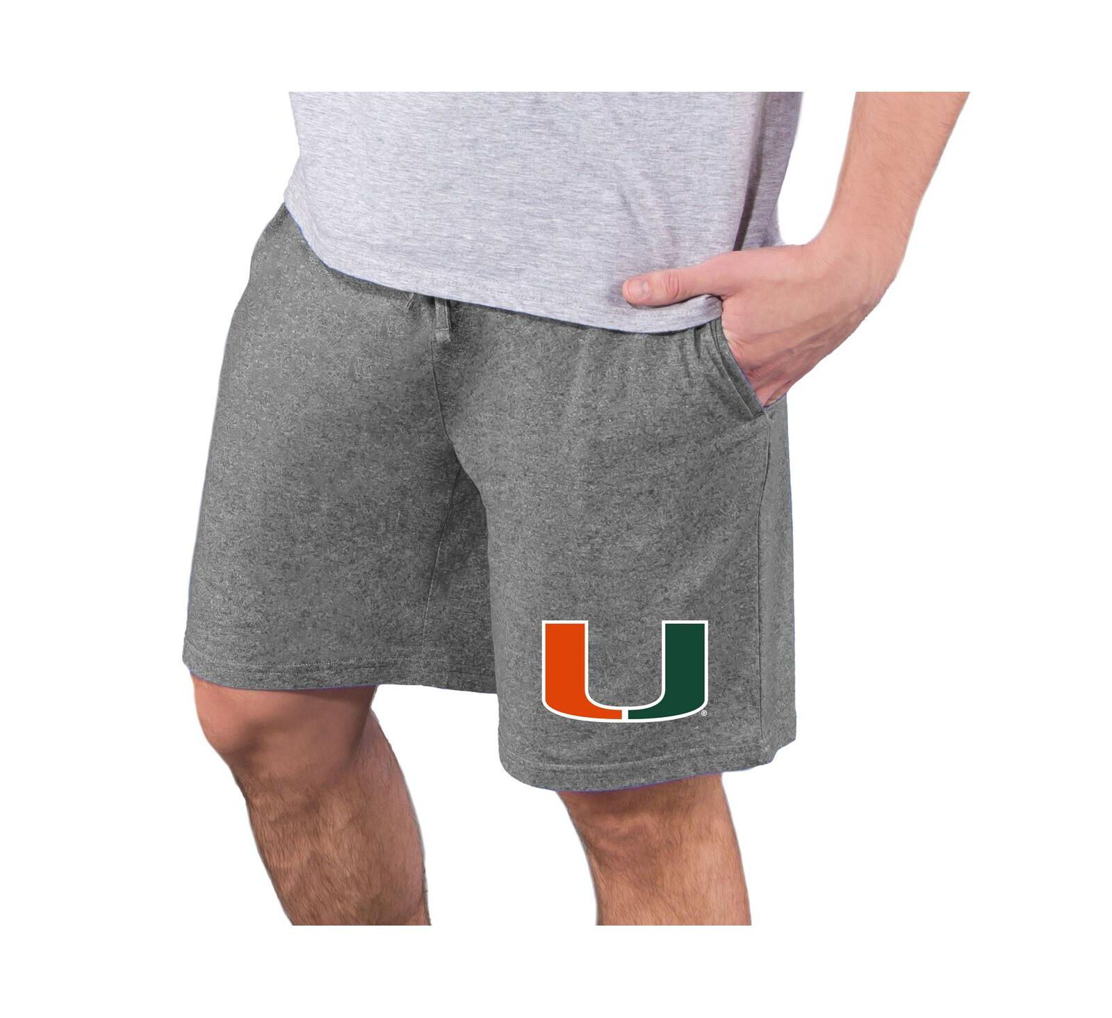 Мужские трикотажные шорты Concepts Sport Miami Hurricanes Quest Knit Jam, угольный цвет