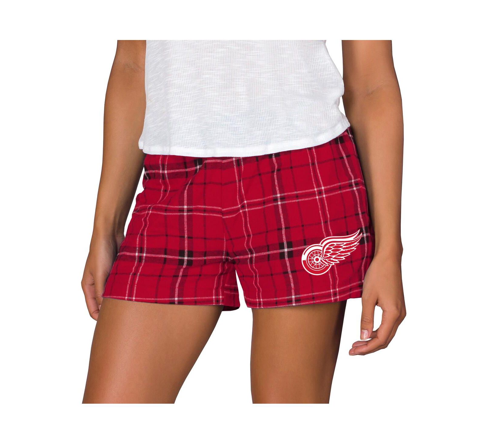 Concepts Sport Women's Red/Black Detroit Red Wings Ultimate Flannel Shorts
