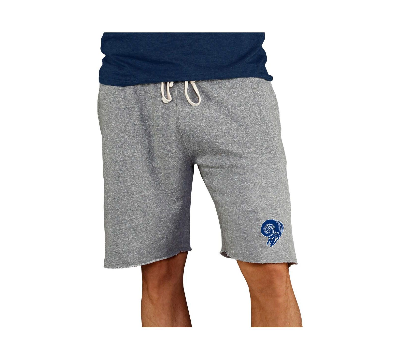 Concepts Sport Men's Gray Los Angeles Rams Throwback Logo Mainstream Terry Shorts