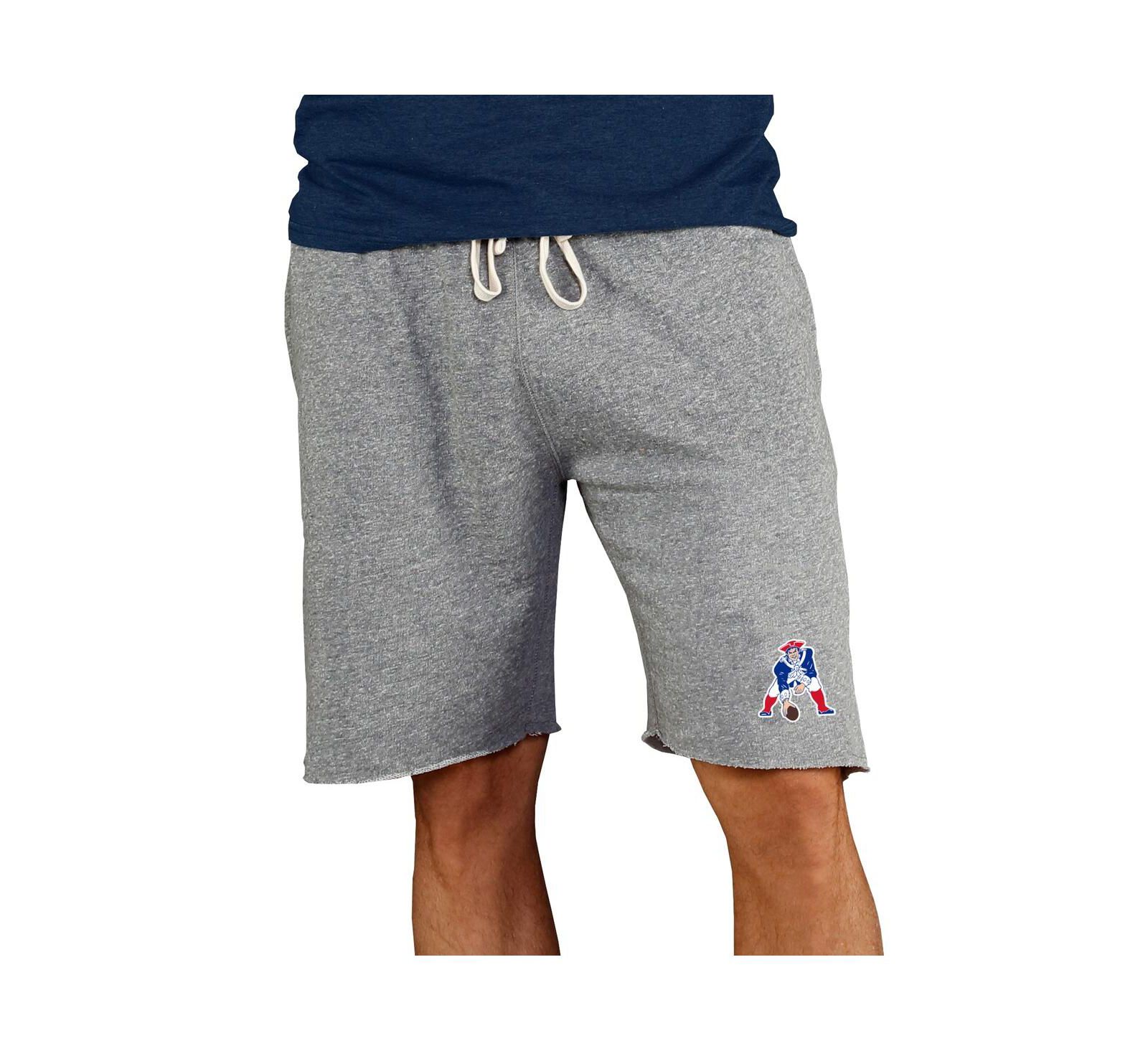 Concepts Sport Men's Gray New England Patriots Throwback Logo Mainstream Terry Shorts