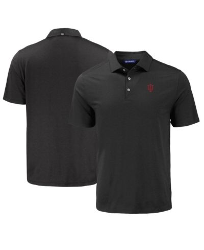 Cutter & Buck Men's Black Indiana Hoosiers Coastline Epic Comfort Eco Polo Shirt