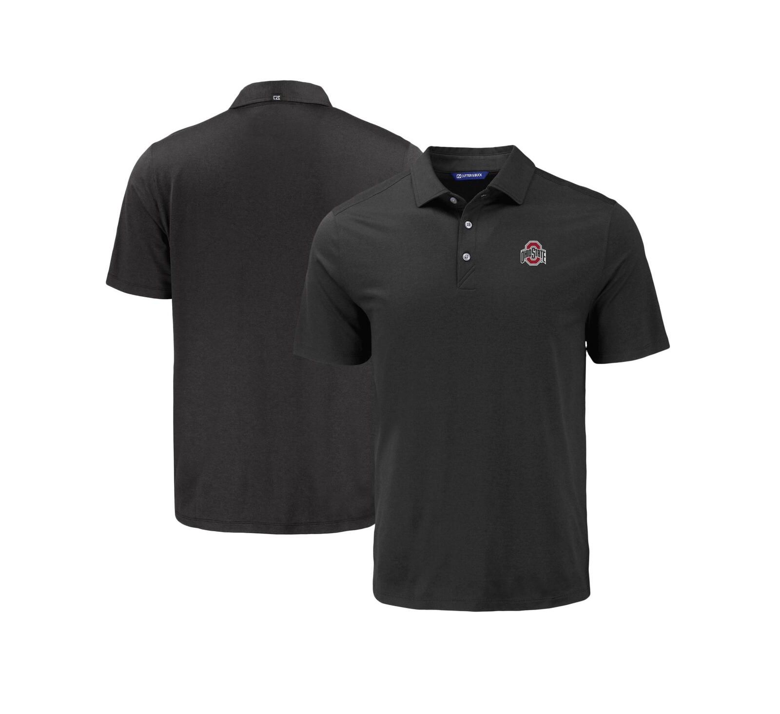 Cutter & Buck Мужская рубашка polo Ohio State Buckeyes Coastline Epic Comfort Eco Black