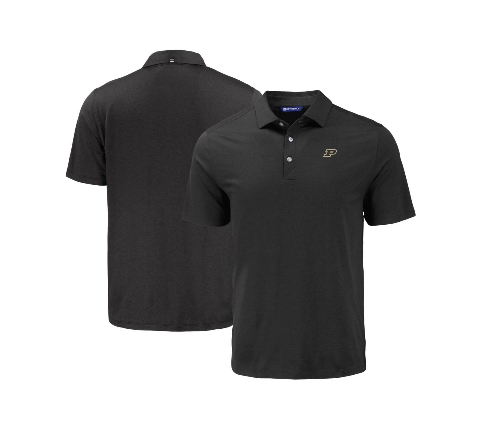 Cutter & Buck мужская черная поло-рубашка Purdue Boilermakers Coastline Epic Comfort Eco