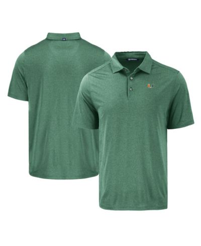 Cutter & Buck Мужская поло футболка Green Miami Hurricanes Coastline Epic Comfort Eco