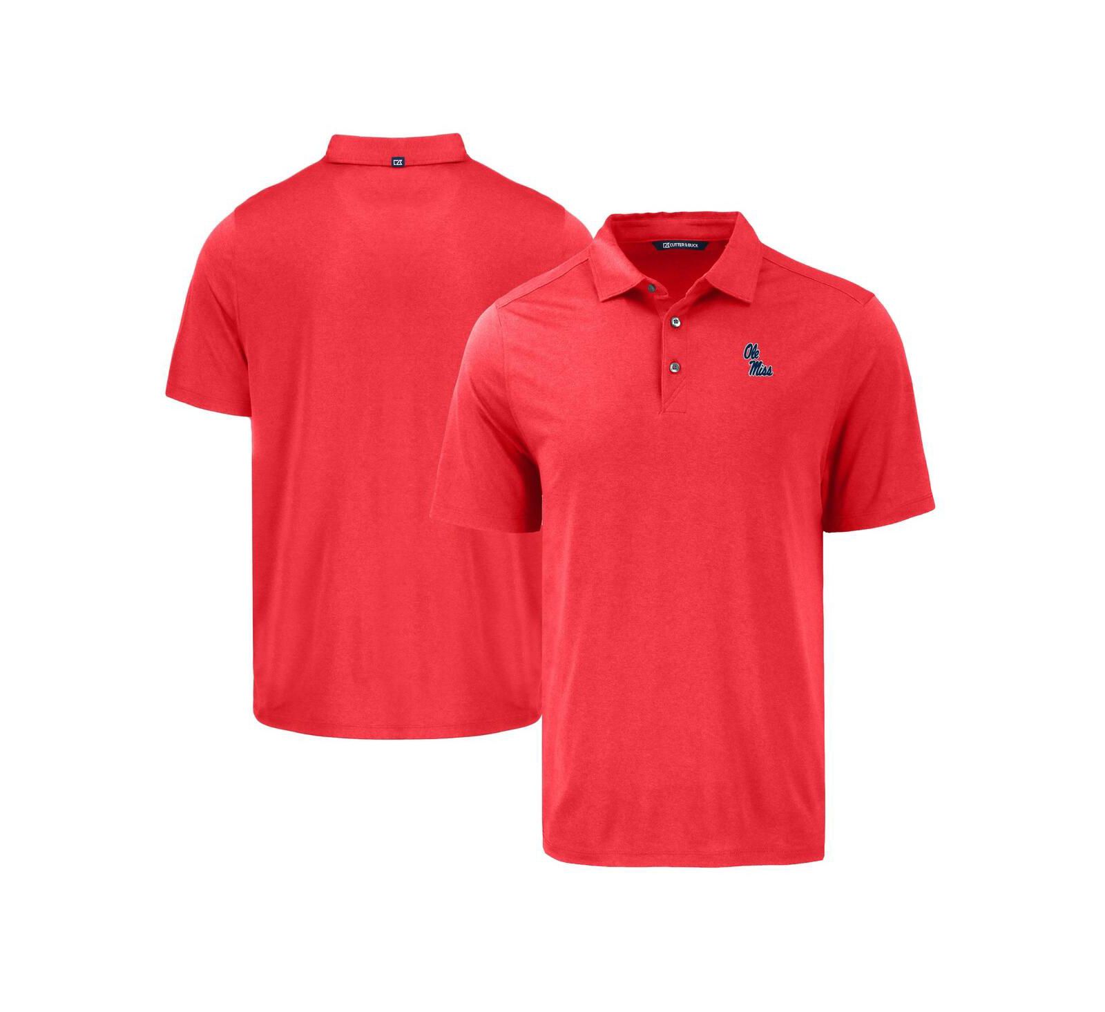 Cutter & Buck Men's Red Ole Miss Rebels Coastline Epic Comfort Eco Polo Shirt