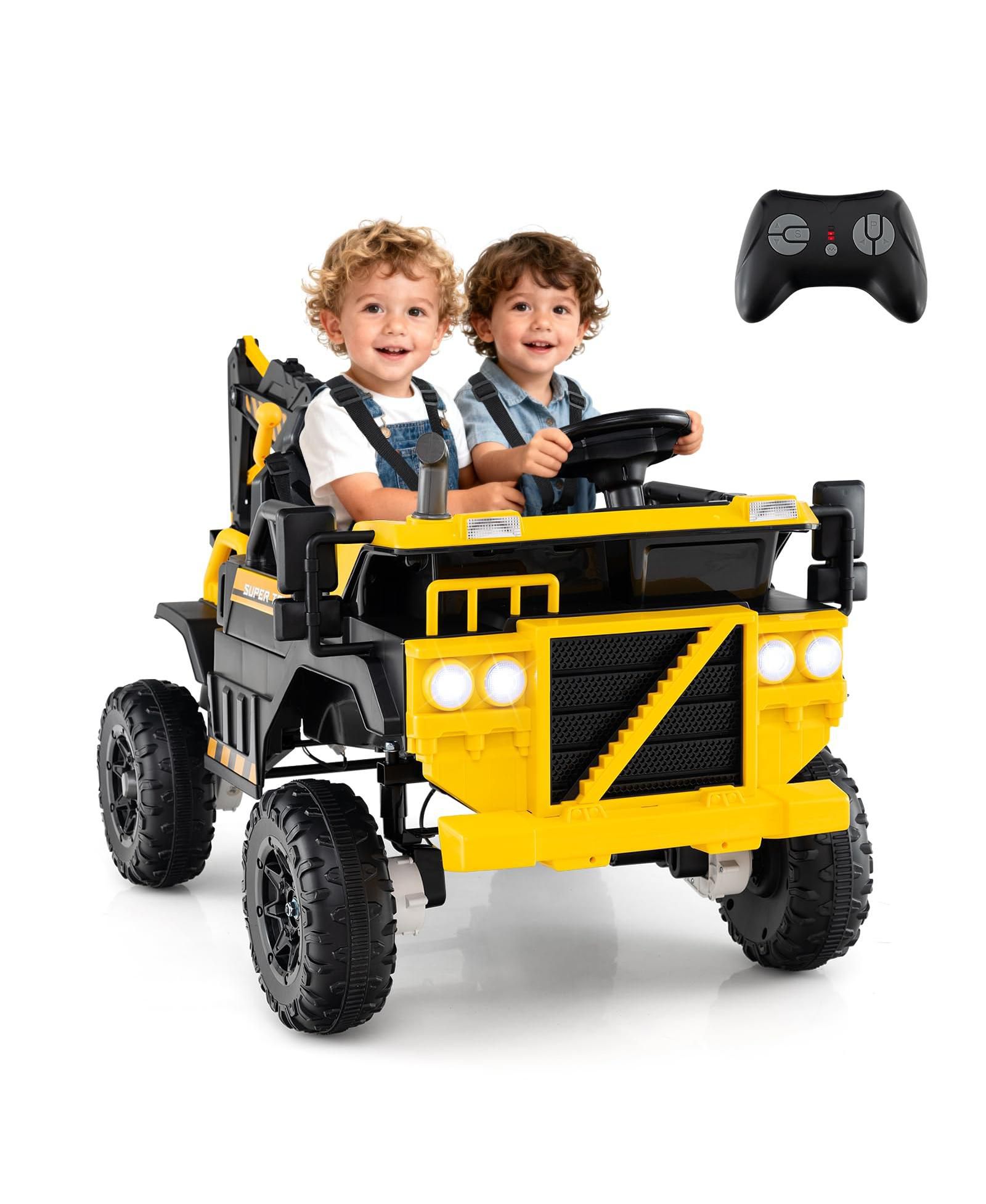 Экскаватор Mecale 24V Ride On 4WD 2-Seater с пультом управления и ковшом