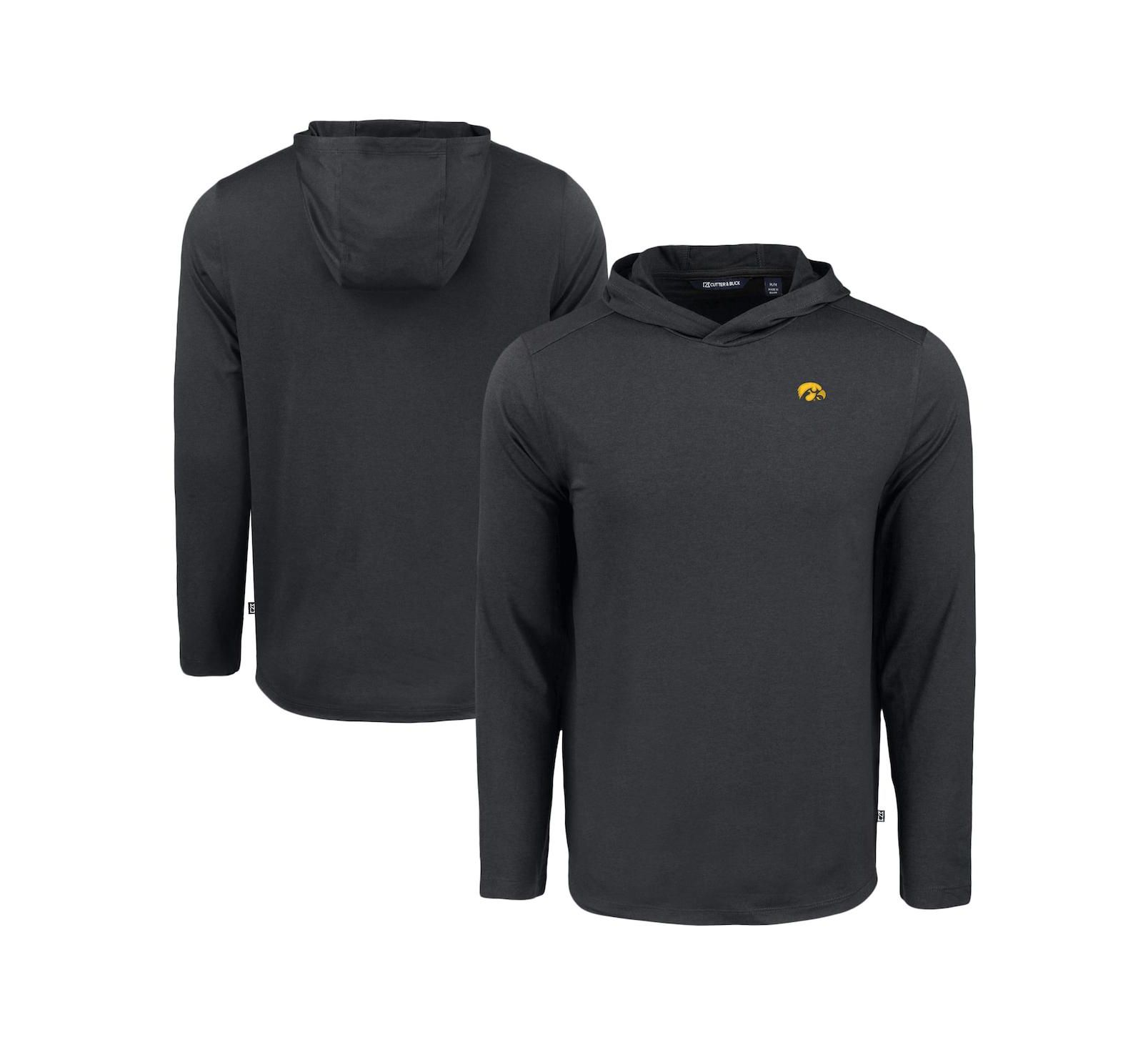 Мужское худи Cutter & Buck Black Iowa Hawkeyes Coastline Epic Comfort Eco с длинным рукавом