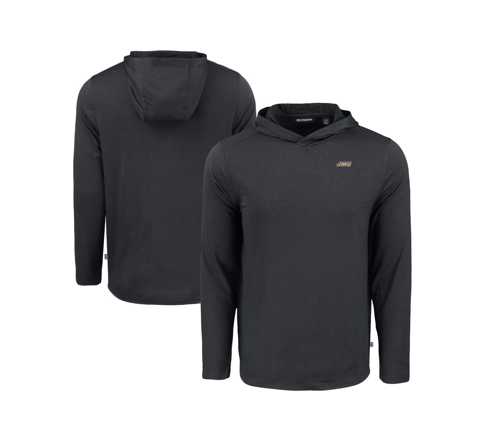 Cutter & Buck Мужской Black James Madison Dukes Coastline Epic Comfort Eco Long Sleeve Hoodie