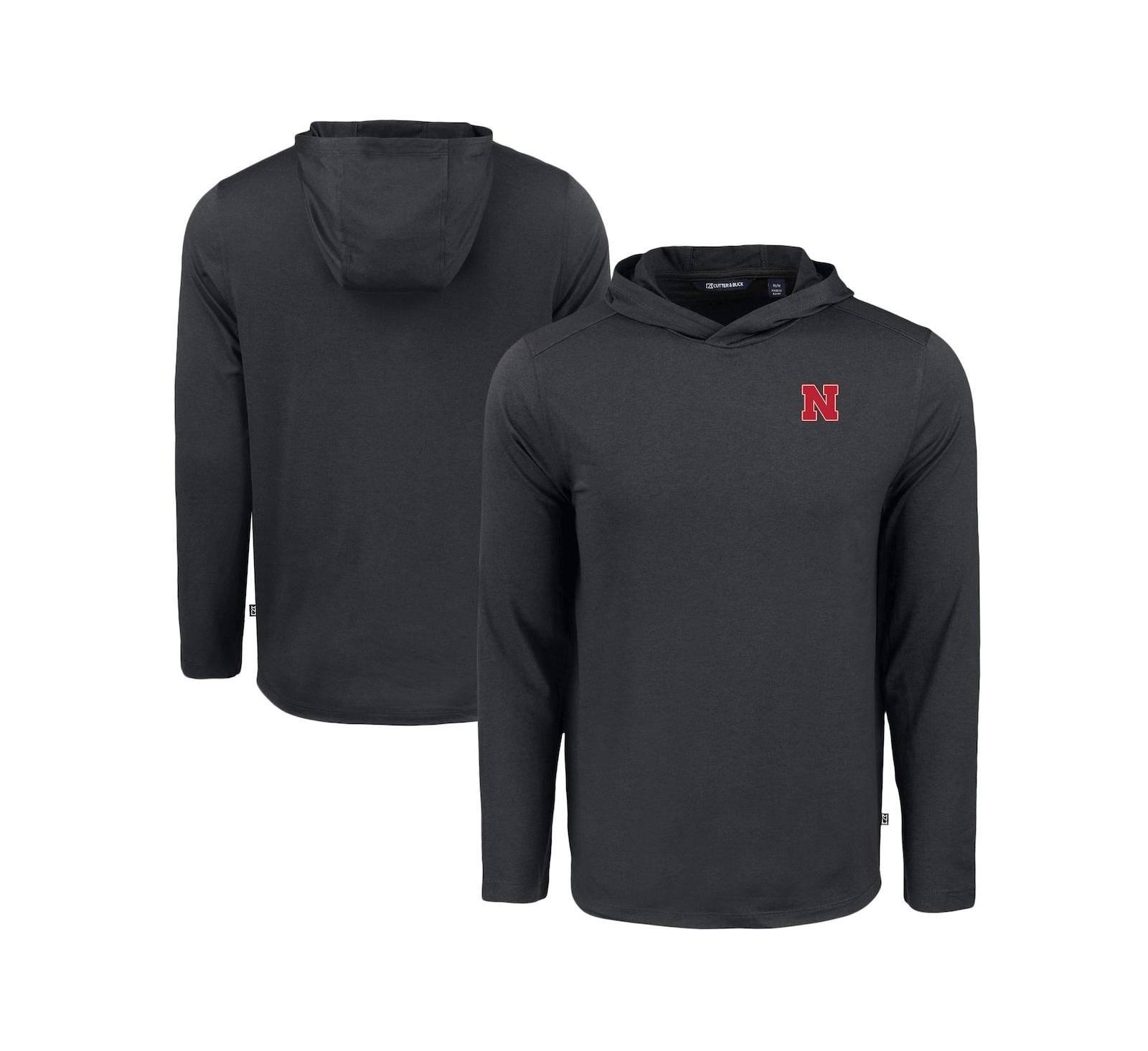 Cutter & Buck Men's Black Nebraska Huskers Coastline Epic Comfort Eco Long Sleeve Hoodie