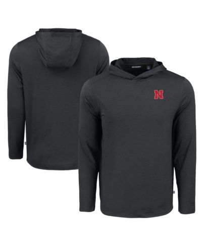 Мужское черное худи Cutter & Buck Nebraska Huskers Coastline Epic Comfort Eco с длинным рукавом