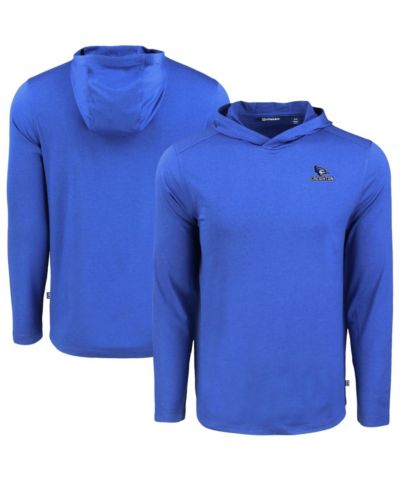 Мужское худи Cutter & Buck Blue Creighton Bluejays Coastline Epic Comfort Eco Long Sleeve